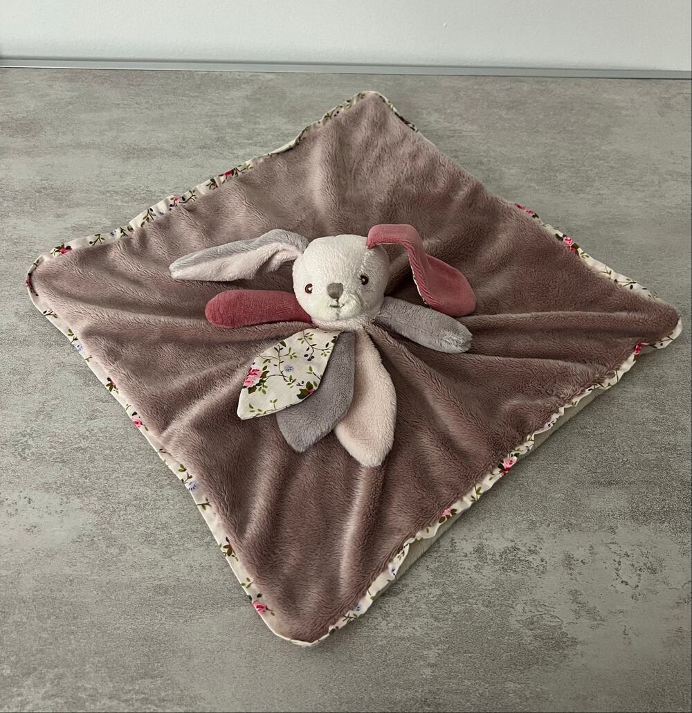 Bukowski Baby Design Bunny Rabbit Soft Lovey Soft Blanket Plush Pink